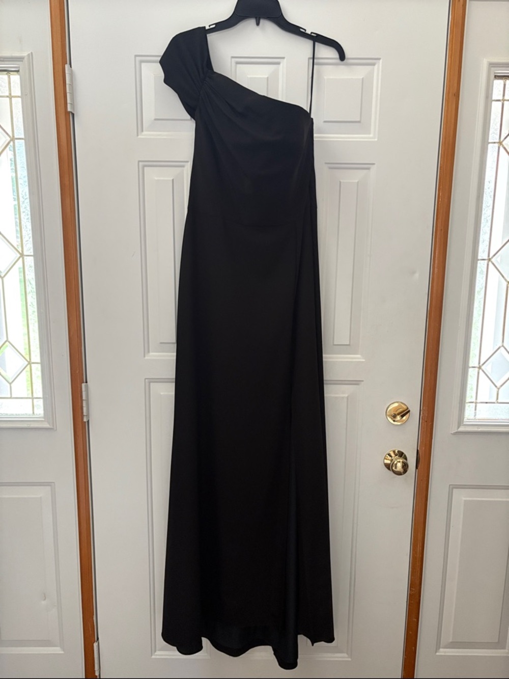 Amsale One-Shoulder Black Formal Gown